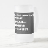 7 Words To Long And Happy おもしろい Marries結婚. フロストグラスビールジョッキ (正面右)