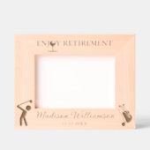 7"x5"フォトゴルフテーマ楽しむ退職名日付 レーザー彫刻フレーム (正面)