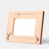 7"x5"フォトゴルフテーマ楽しむ退職名日付 レーザー彫刻フレーム (左)