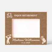 7"x5"フォトゴルフテーマ楽しむ退職名日付 レーザー彫刻フレーム (正面)