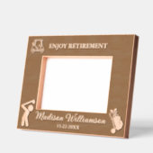7"x5"フォトゴルフテーマ楽しむ退職名日付 レーザー彫刻フレーム (左)