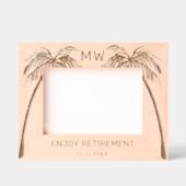 7"x5"フォトパームの木々のリタイア楽しむメントモノグラム レーザー彫刻フレーム (正面)