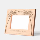 7"x5"フォトパームの木々のリタイア楽しむメントモノグラム レーザー彫刻フレーム (左)