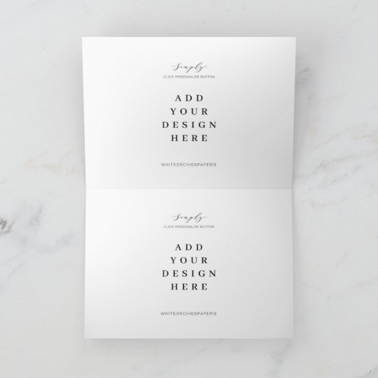 7"x5" 折りたたみ感謝カード印刷 サンキューカード (内部)