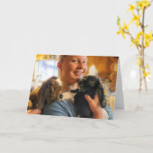 7"x5"折り畳みカード ||キッチンの子供 カード (黄色い花)