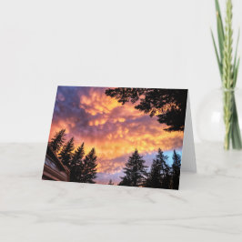 7"x5"折り畳みカード || Mammatus Cloud Sunset カード