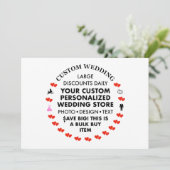 7" x 5インチ結婚式招待状 – ベストセラー！ 招待状 (スタンド正面)