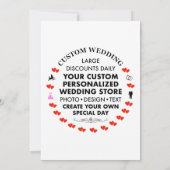 7" x 5インチ結婚式招待状 – ベストセラー！ 招待状 (裏面)