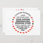 7" x 5インチ結婚式招待状 – ベストセラー！ 招待状 (正面/裏面)