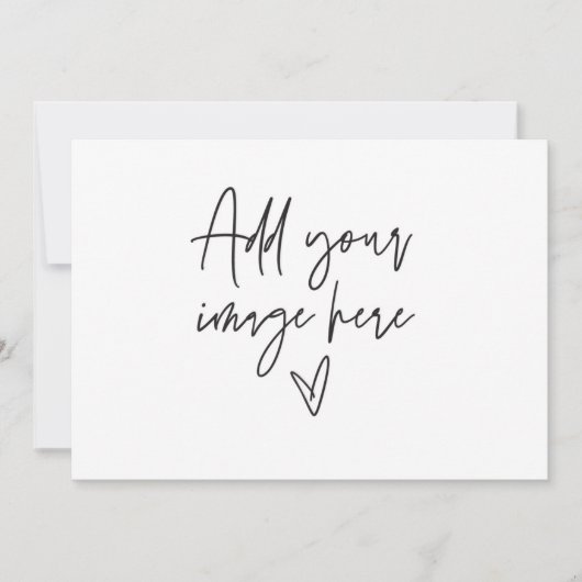 7 x 5 オーダーメイド ウェディング 招待状 ホリデー フォト カード (正面)