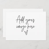 7 x 5 オーダーメイド ウェディング 招待状 ホリデー フォト カード (正面/裏面)