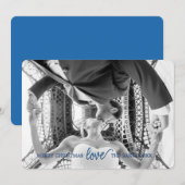 7" x 5"青い星雲の愛クリスマスカード シーズンカード (正面/裏面)