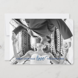 7" x 5"青い星雲の愛クリスマスカード シーズンカード