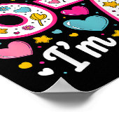 7 Year Old Birthday Girl I Was 6 Now I'm 7 67 Funn ポスター (角)