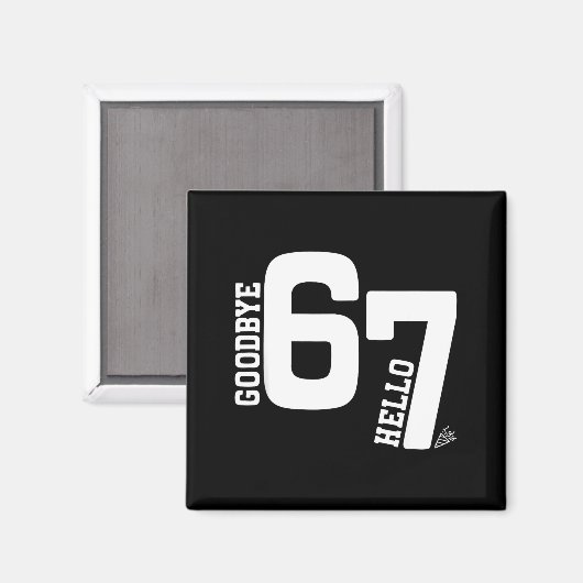 7 Year Old Birthday Goodbye 6 Hello 7 67 Meme Six  マグネット (正面/裏面)
