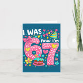 7 Year Old Birthday I Was 6 Now I'm 7  カード (正面)