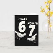 7 Year Old Birthday I Was 6 Now I'm 7 67  カード (黄色い花)