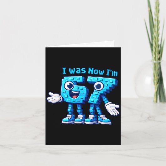 7 Year Old Birthday I Was 6 Now I'm 7 67  カード (正面)