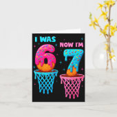 7 Year Old Birthday I Was 6 Now I'm 7 67 Meme Funn カード (黄色い花)
