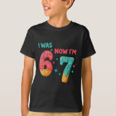 7 Year Old Birthday I Was 6 Now I'm 7  Tシャツ (正面)