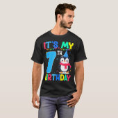 7 Year Old Birthday Penguin Themed It's My 7th Bir Tシャツ (正面フル)