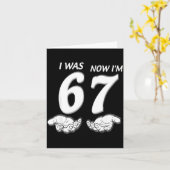 7 Year Old Birthday Shirt Was 6 Now I'm 7 67 Funny カード (黄色い花)