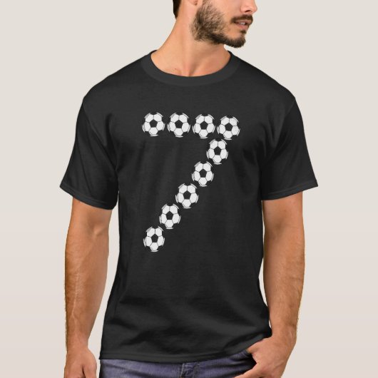 7 Year Old Birthday Soccer Player Tシャツ (正面)