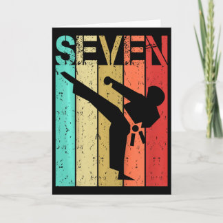 7 Year Old Karate Birthday Boy Girl 7th Birthday K カード
