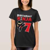 7 Year Old Karate Ninja Party Kids 7th Birthday T  Tシャツ (正面)