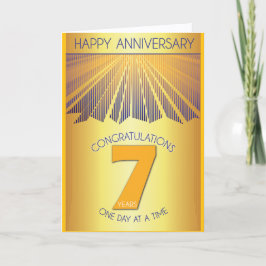 7 Year Sober Anniversary | Golden Ray 12 Step  カード