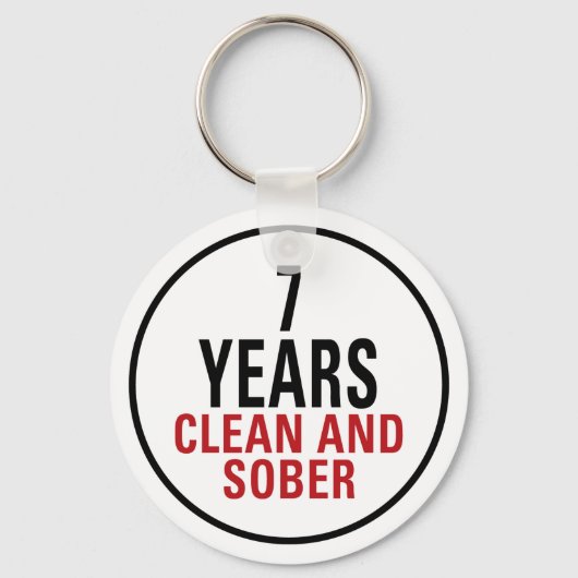 7 Years Clean and Sober キーホルダー (正面)