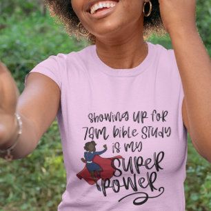 7am姉妹すごいパワー(ダークスキン)ピンク短 tシャツ