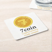 7coinコースター スクエアペーパーコースター (アングル)