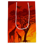 7lx4.5wx10h中抱き枕アフリカンサファリキリン ミディアムペーパーバッグ (裏面)