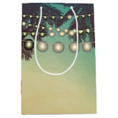 7lx4.5wx10h中抱き枕ビーチサンセットパームツリー ミディアムペーパーバッグ (正面)