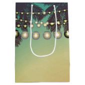 7lx4.5wx10h中抱き枕ビーチサンセットパームツリー ミディアムペーパーバッグ (裏面)