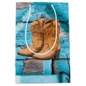 7lx4.5wx10h中抱き枕ブルーウッドバーンドアボー ミディアムペーパーバッグ (正面)