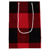 7lx4.5wx10h中抱き枕レッドバッファロープレイドベア ミディアムペーパーバッグ (裏面)