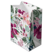 7lx4.5wx10h中抱き枕熱帯花on Wh ミディアムペーパーバッグ (正面アングル)