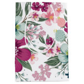 7lx4.5wx10h中抱き枕熱帯花on Wh ミディアムペーパーバッグ (正面)