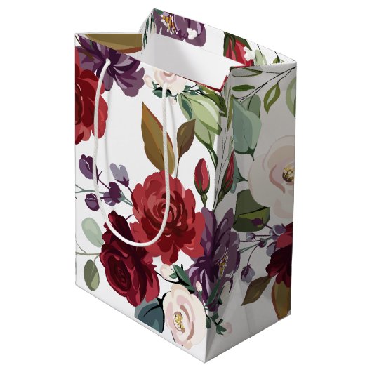 7lx4.5wx10h中抱き枕白バラ金ゴールドGeome ミディアムペーパーバッグ (裏面アングル)