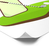 7thゴルフ誕生日ゴルファー7歳パーティーキ ポスター (角)