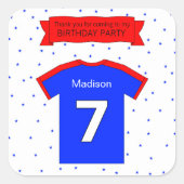 7thバースデーパカスタムーティー文字名 スクエアシール (正面)