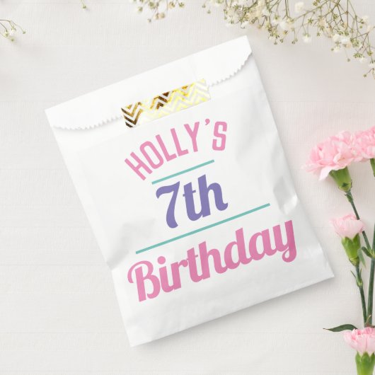 7thバースデーパーティーキャンディバッグ フェイバーバッグ (封をした状態)