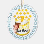 7th誕生日パーティーマウス セラミックオーナメント (左)