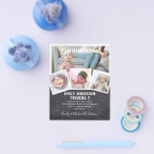 7th誕生日フォトコラージュ招待状ボーイガールミックスミックス チラシ (シングル)