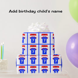 7th誕生日Tシャツの名前を追加 ラッピングペーパー