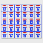 7th誕生日Tシャツの名前を追加 ラッピングペーパー (フラット)