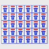 7th誕生日Tシャツの名前を追加 ラッピングペーパー (フラット)