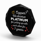 7th 結婚s anniversary I - Copper おもしろい Couple フォトブロック (右)